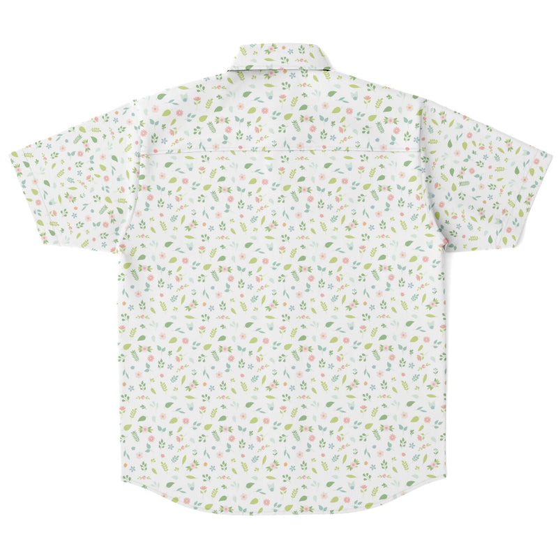 Chemise homme manches courtes à fleurs