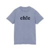 T-shirt femme "Chic" col rond délavé à l'acide - Essentiel de la mode décontractée