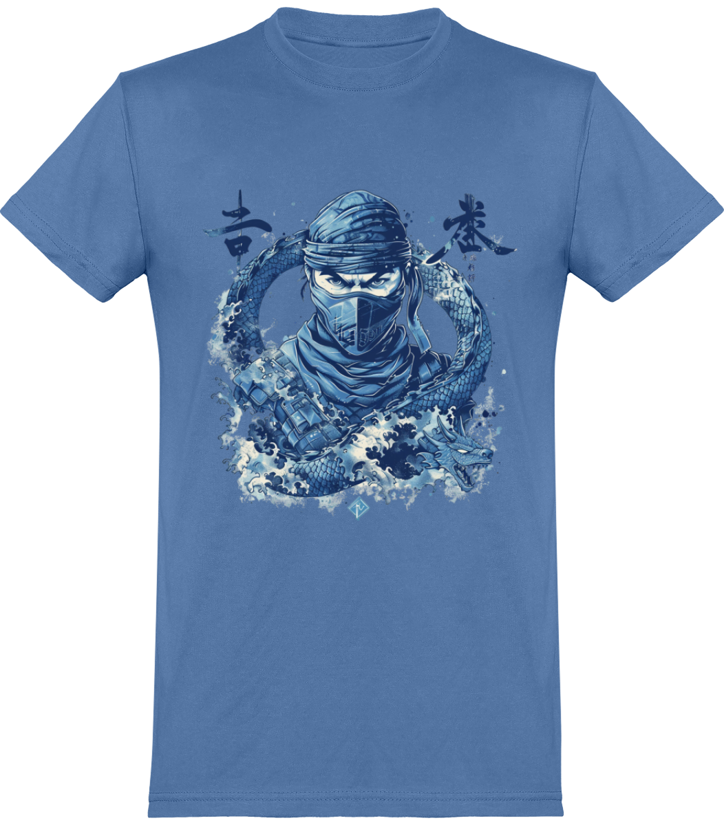 T-Shirt homme bleu - SAMURAÏ