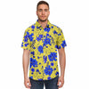 Chemise homme manches courtes à fleurs