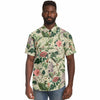 Chemise homme manches courtes à fleurs