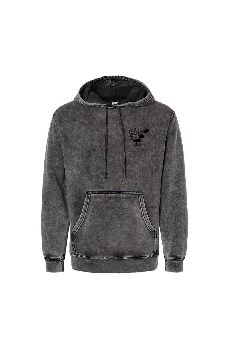 hoodie noir vintage delave boxeur