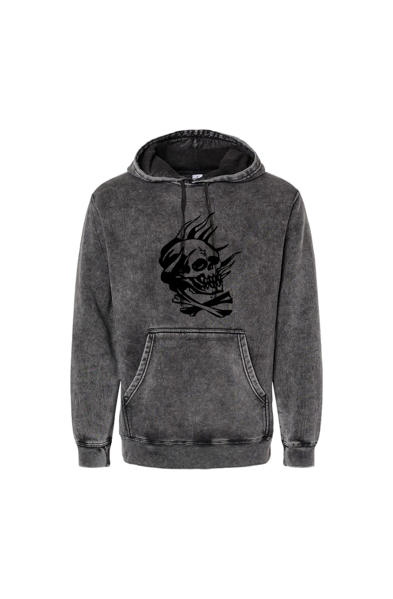 hoodie noir vintage tete de mort