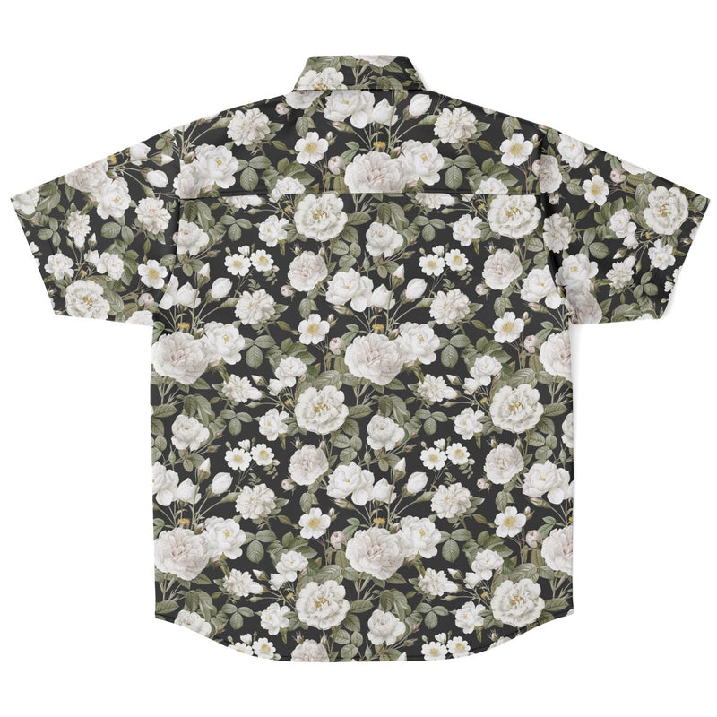 Chemise homme manches courtes à fleurs