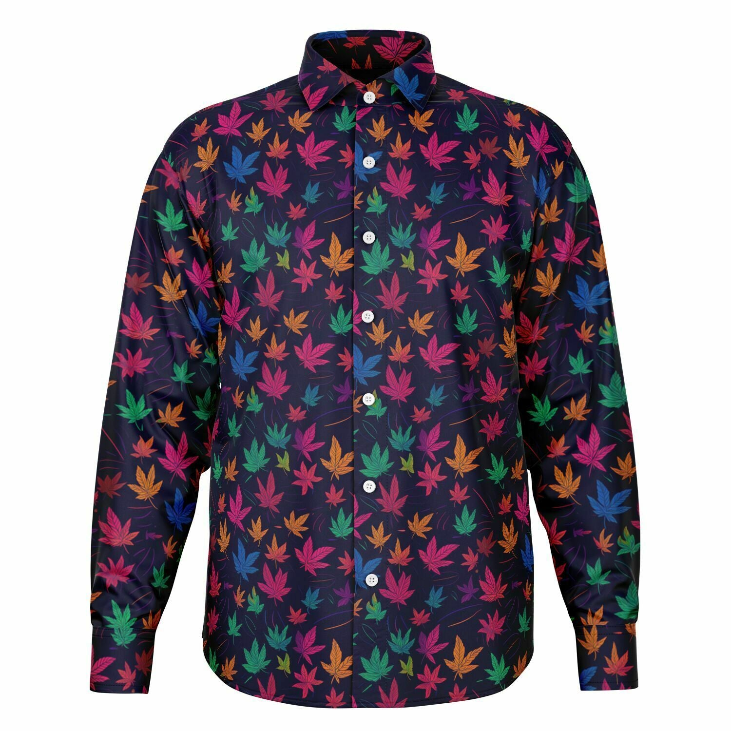 Chemise homme manches longues - "Cannabis style"