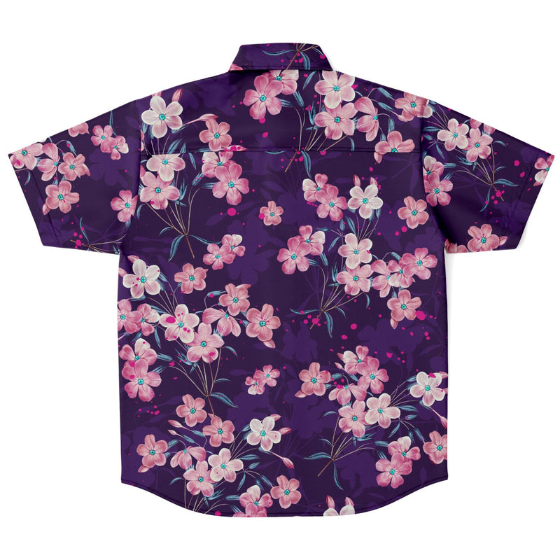 Chemise homme manches courtes à fleurs