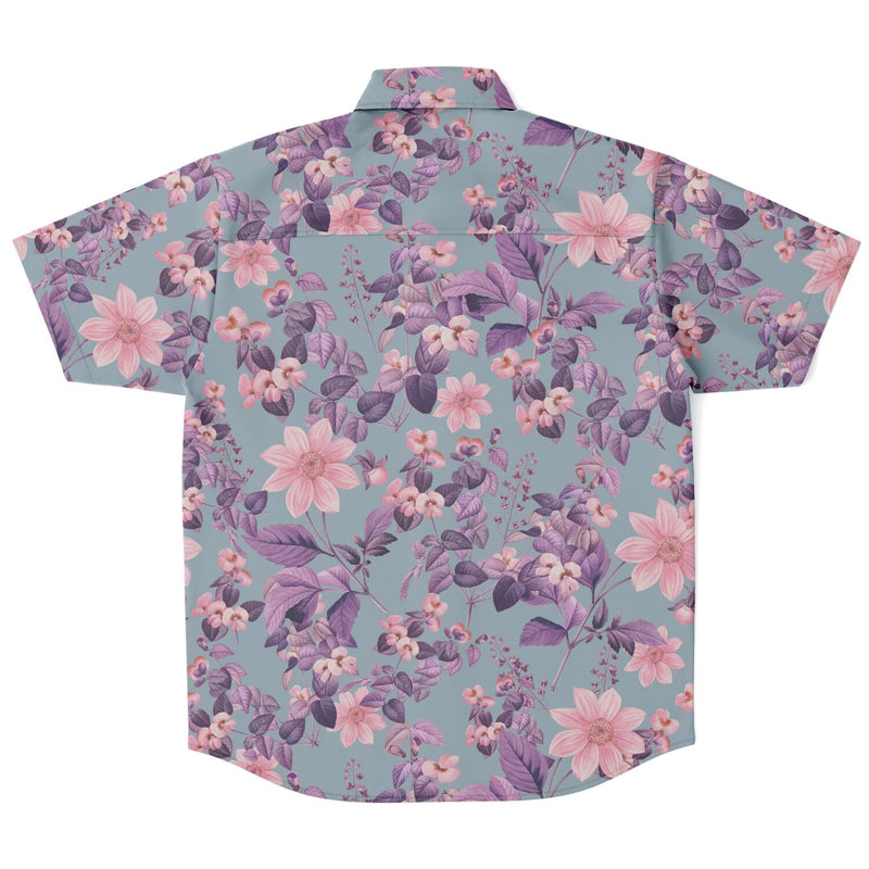 Chemise homme manches courtes à fleurs