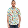 Chemise homme manches courtes à fleurs