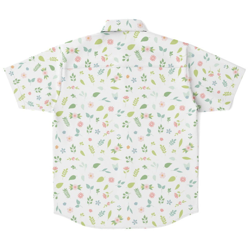 Chemise homme manches courtes à fleurs