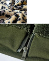 Hoodie polar femme style leopard