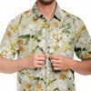 Chemise homme manches courtes à fleurs