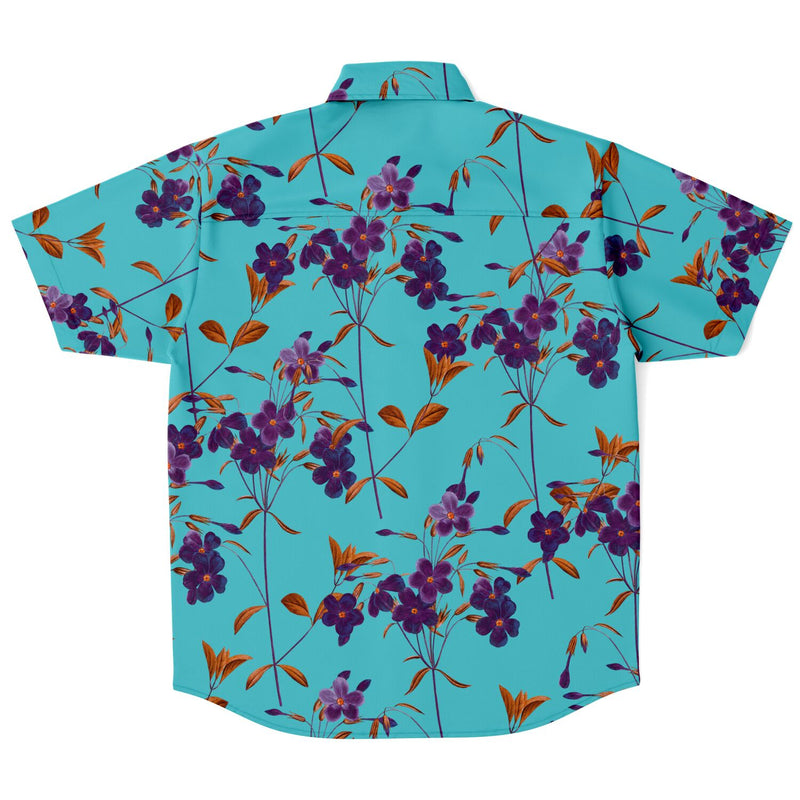 Chemise homme manches courtes à fleurs