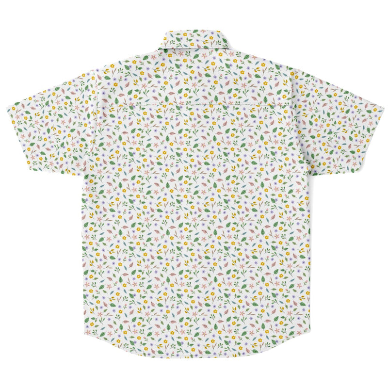 Chemise homme manches courtes à fleurs