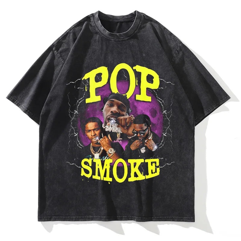 T-shirt vintage ovezrsize POP SMOKE