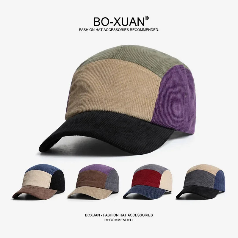 Casquette five panel en velours