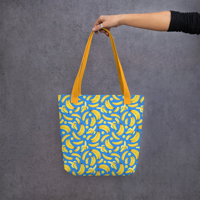 Tote bag Bananes (Bleu)