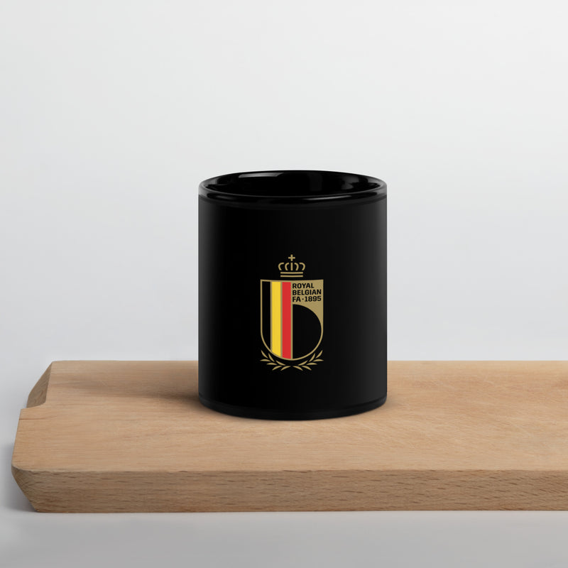 Mug brillant noir - BELGIUM FOOTBALL