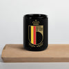 Mug brillant noir - BELGIUM FOOTBALL
