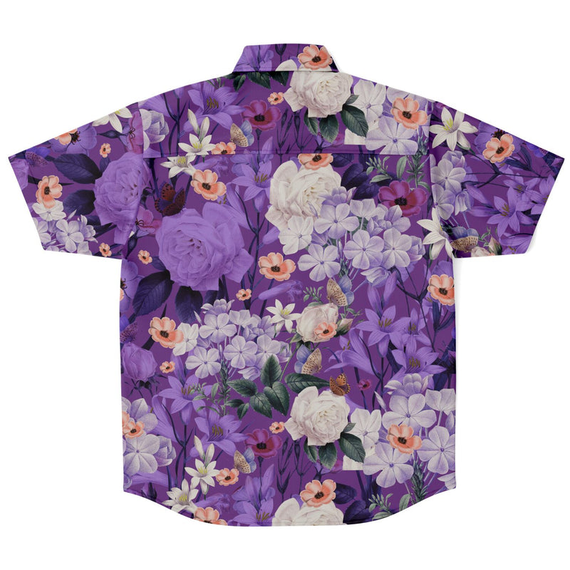 Chemise homme manches courtes à fleurs