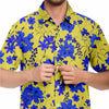 Chemise homme manches courtes à fleurs