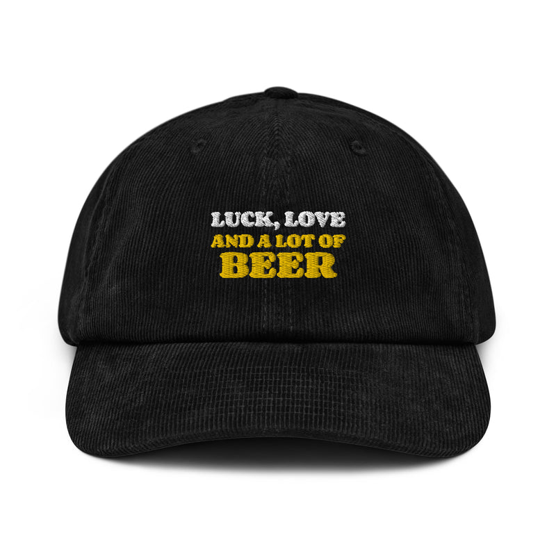 Casquette en velours côtelé - LUCK LOVE AND A LOT OF BEER