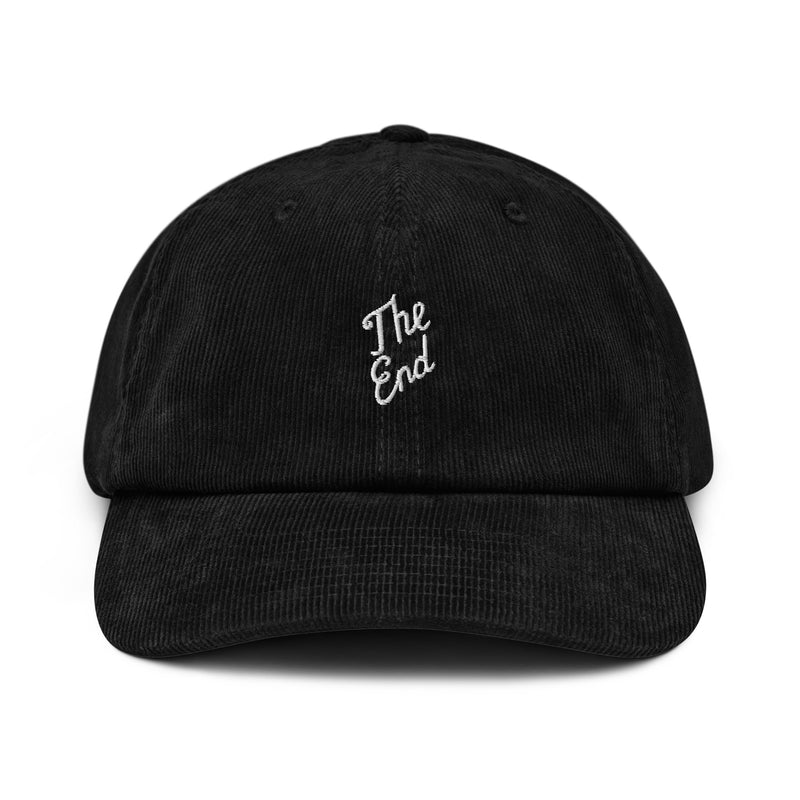 Casquette en velours côtelé brodée - "The end"