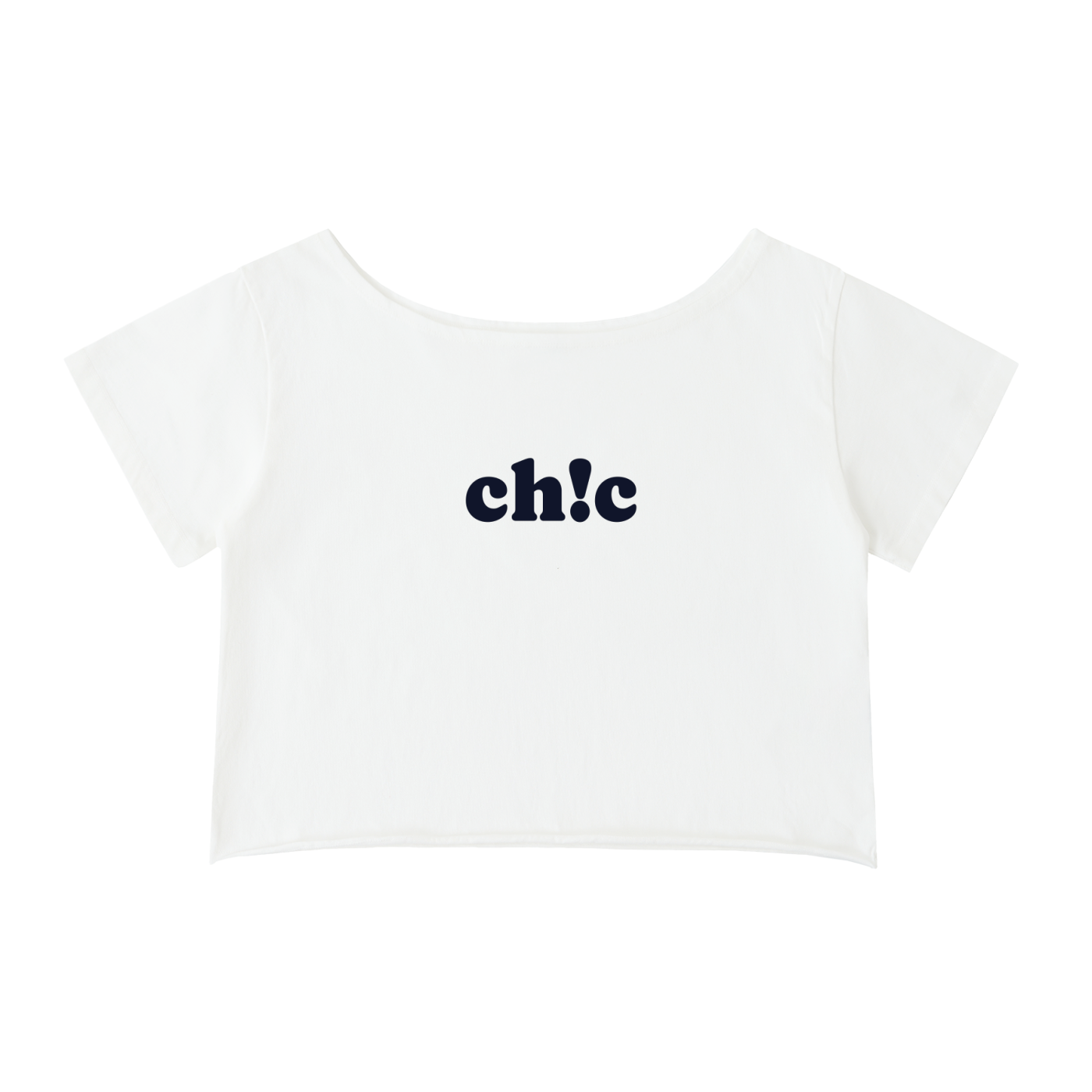 T-shirt en coton à ourlet roulé à épaules dénudées