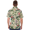 Chemise homme manches courtes à fleurs