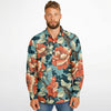 Chemise homme manches longue - Fleurs Hawaïen