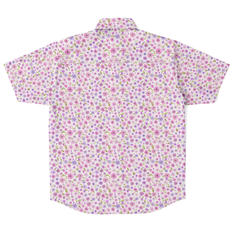 Chemise homme manches courtes à fleurs