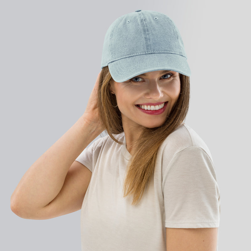 Casquette en jean pour femme - FLOWER POWER