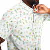 Chemise homme manches courtes à fleurs