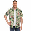 Chemise homme manches courtes à fleurs