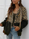 Hoodie polar femme style leopard