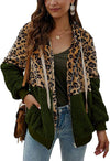 Hoodie polar femme style leopard