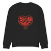 pull femme noir tricoté coeur rouge you and me pull couple