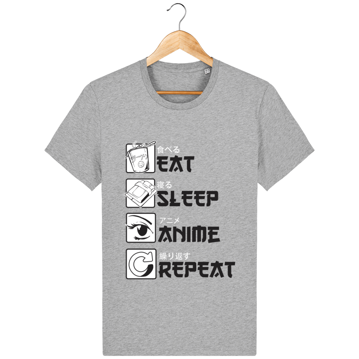T-shirt homme - EAT SLEEP ANIME REPEAT