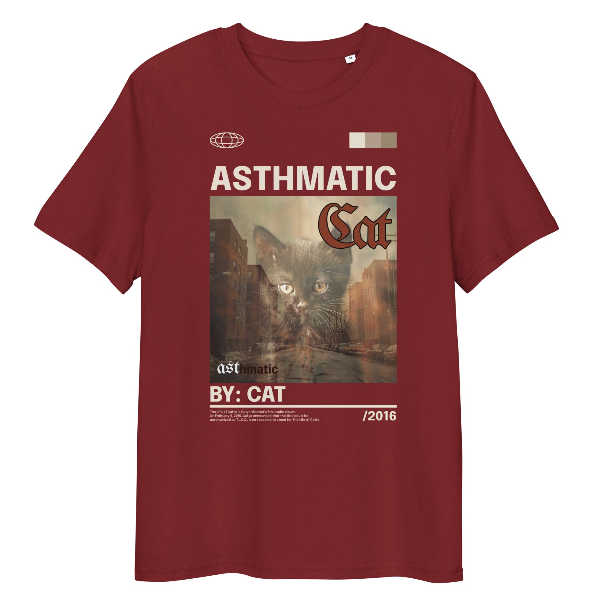 T-shirt Hip-Hop - ASTHMATIC CAT (Parodie NAS)