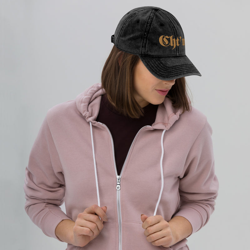 Casquette Vintage en Sergé de Coton - "CHT'M"