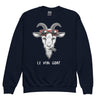 sweat blu marine ados le vrai goat