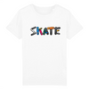 teeshirt enfant blanc skateboard