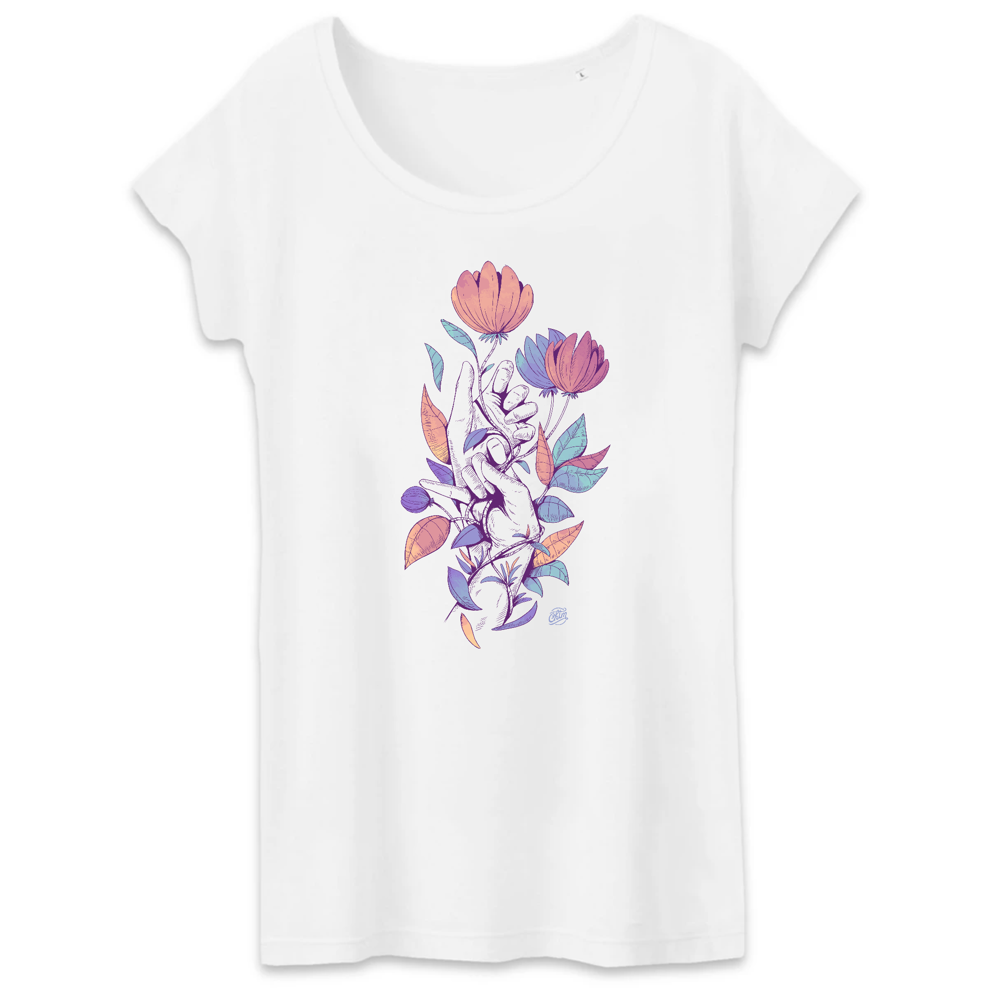 T Shirt a fleur femme 100 BIO