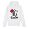 hoodie Blanc avec un dessin de samurai