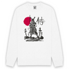 pull Blanc avec un dessin de samurai