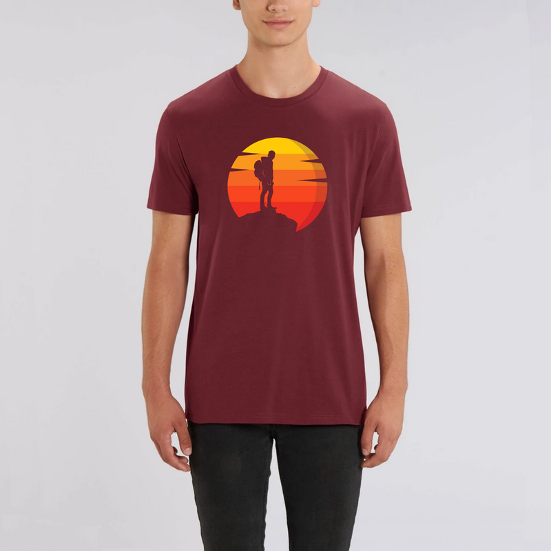 tshirt aventurier voyageur coucher de solel