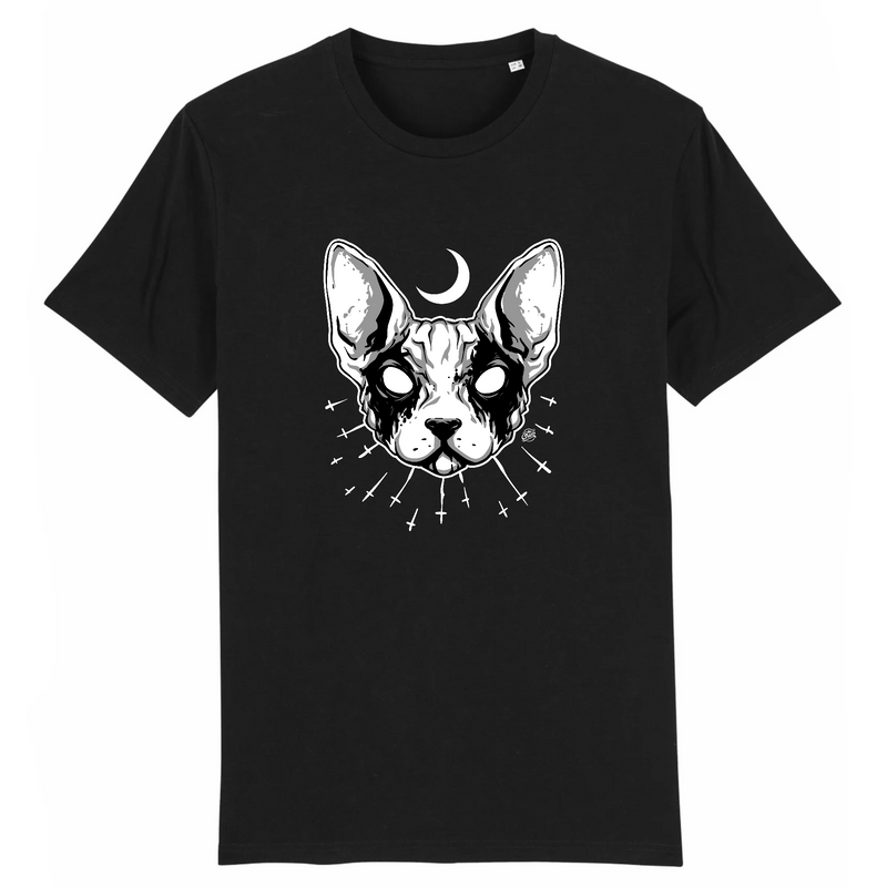 teeshirt noir black cat