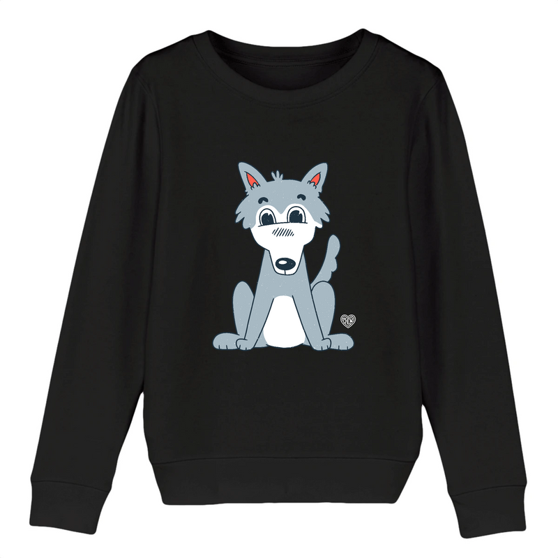 pull blanc petit loup mignon louveteau