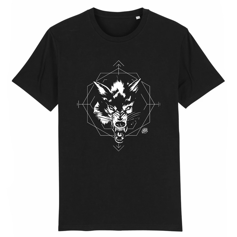 tshirt Noir tete de loup