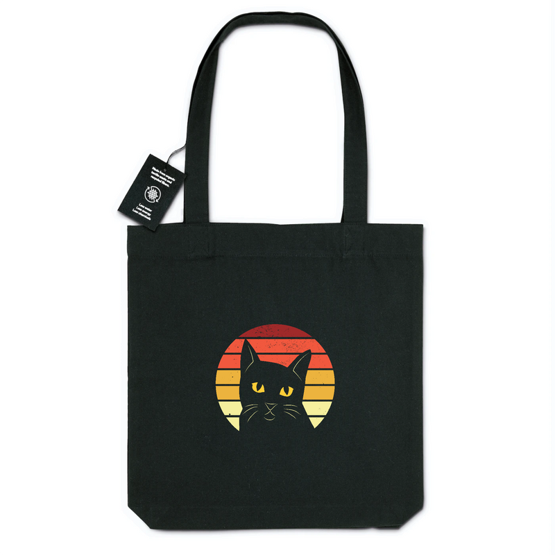 Totebag - RETRO BLACK CAT