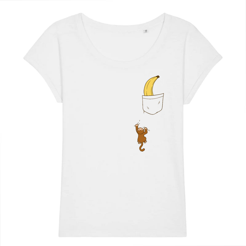 teeshirt femme original mini pocket singe banane humour 